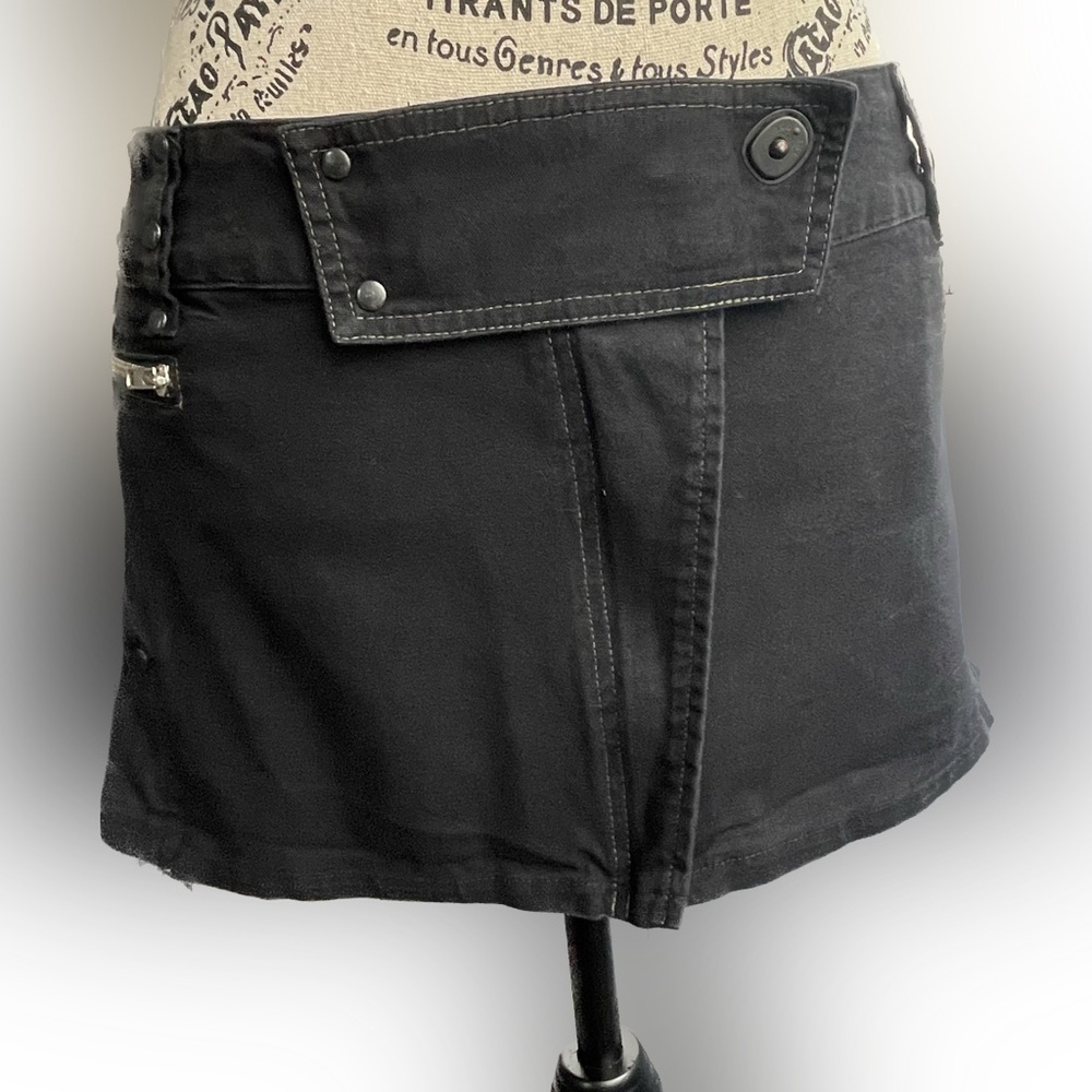 Vintage Black Lip Service ‘Motor’ skirt, size L